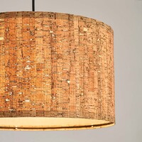 Designad pendellampa Koru i korkläder