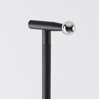 Golvlampa Zinc med uppladdningsbar läslampa, touchdimmer och integrerad LED - svart