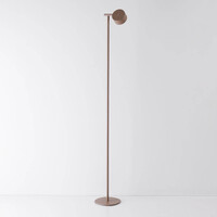 Golvlampa Zinc med uppladdningsbar läslampa, touchdimmer och integrerad LED - taupe