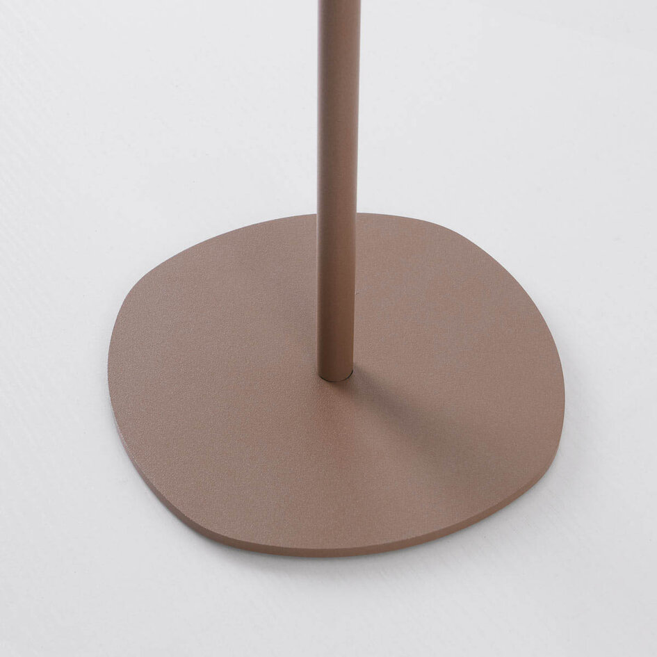 Golvlampa Zinc med uppladdningsbar läslampa, touchdimmer och integrerad LED - taupe