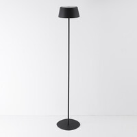 Stående utomhuslampa Rivet med uppladdningsbar solcellsläslampa – svart