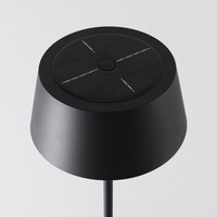 Stående utomhuslampa Rivet med solcellsdriven läslampa - svart med integrerad LED