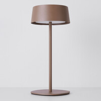 Uppladdningsbar bordslampa Auris i taupe med integrerad dimbar LED