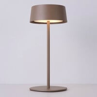 Uppladdningsbar bordslampa Auris i taupe med integrerad dimbar LED