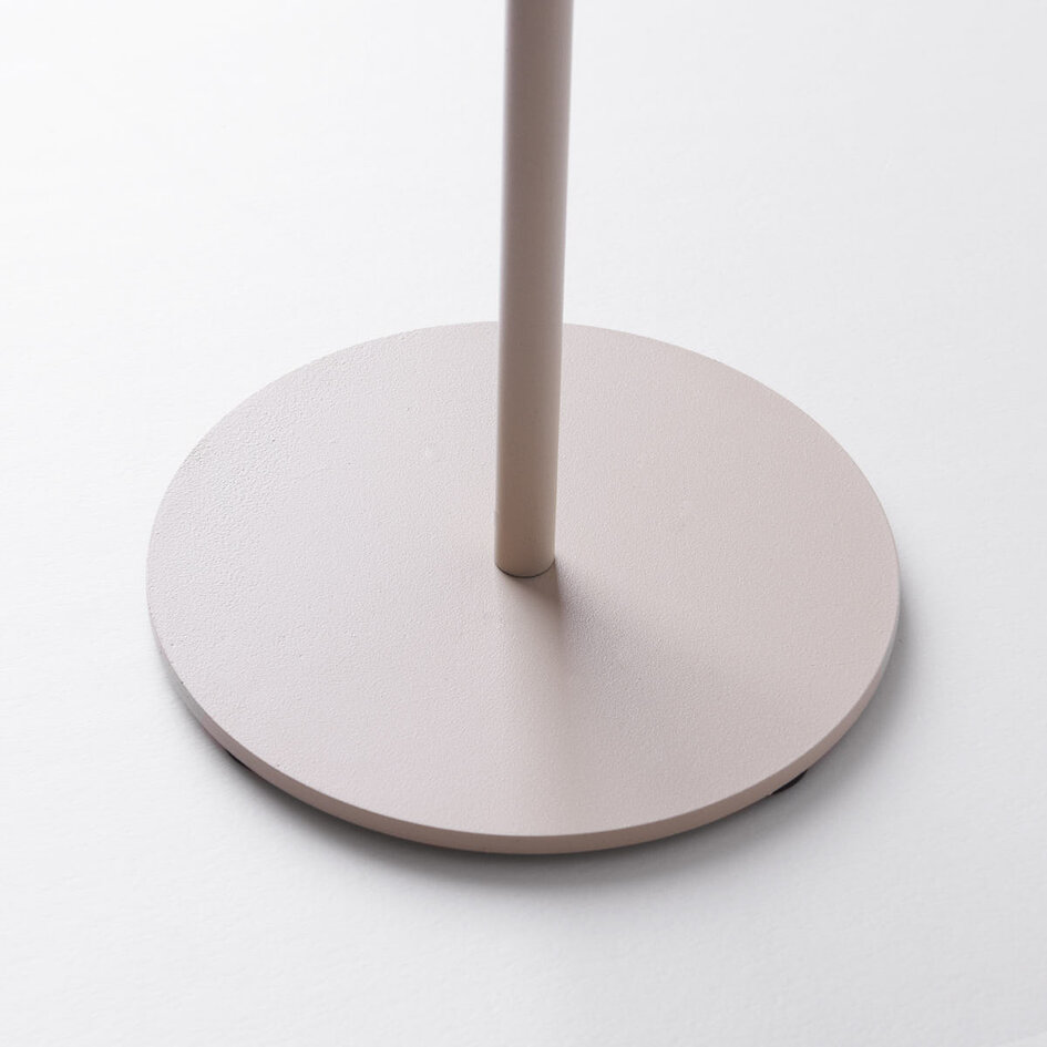 Uppladdningsbar bordslampa Vanta med svampdesign - beige med integrerad dimbar LED