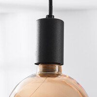 Pendellampa Nivelle med fyra lampor - svart, set inklusive dimbara E27 LED-lampor