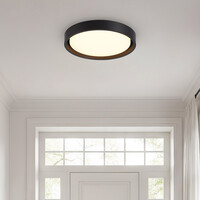 LED-taklampa Ricardo, 3-stegs dimbar Ø31 cm - svart