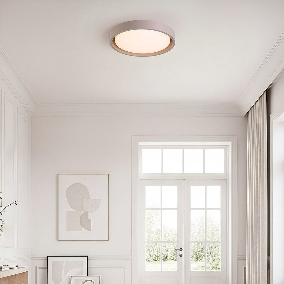 Taklampa Ricardo i taupe med integrerad LED, Ø31, 3-stegs dimbar