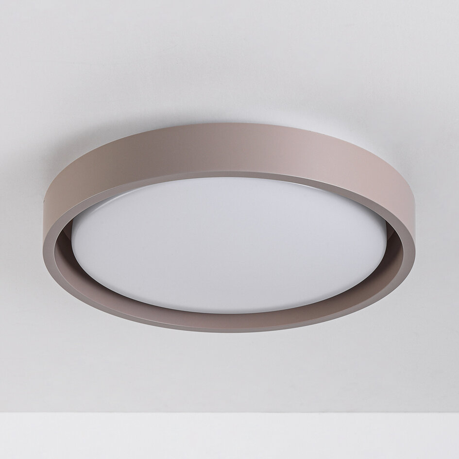 Taklampa Ricardo i taupe med integrerad LED, Ø31, 3-stegs dimbar