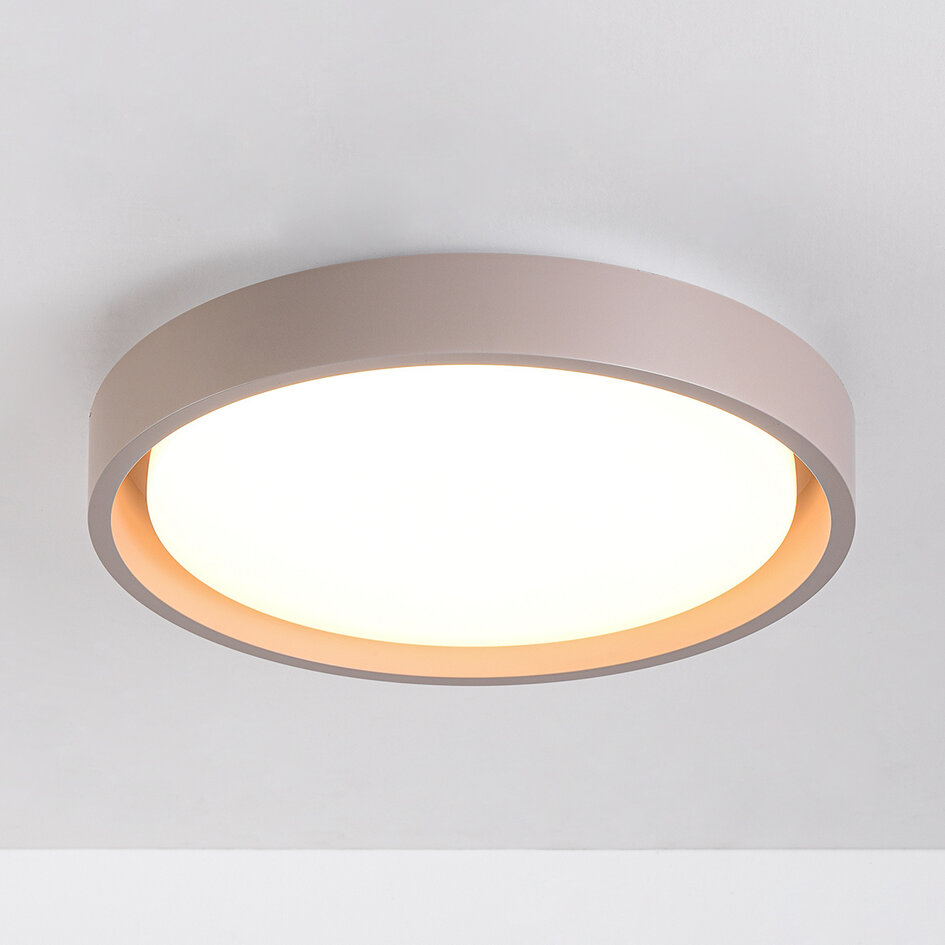 Taklampa Ricardo i taupe med integrerad LED, Ø31, 3-stegs dimbar