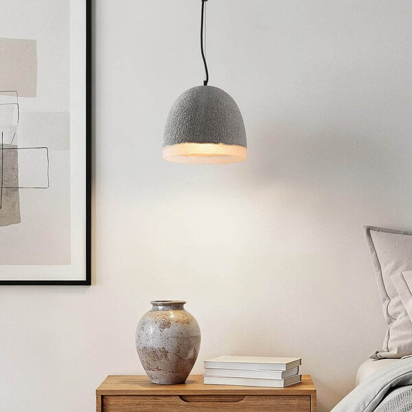 Wabi sabi-pendellampa Grava med cementlook