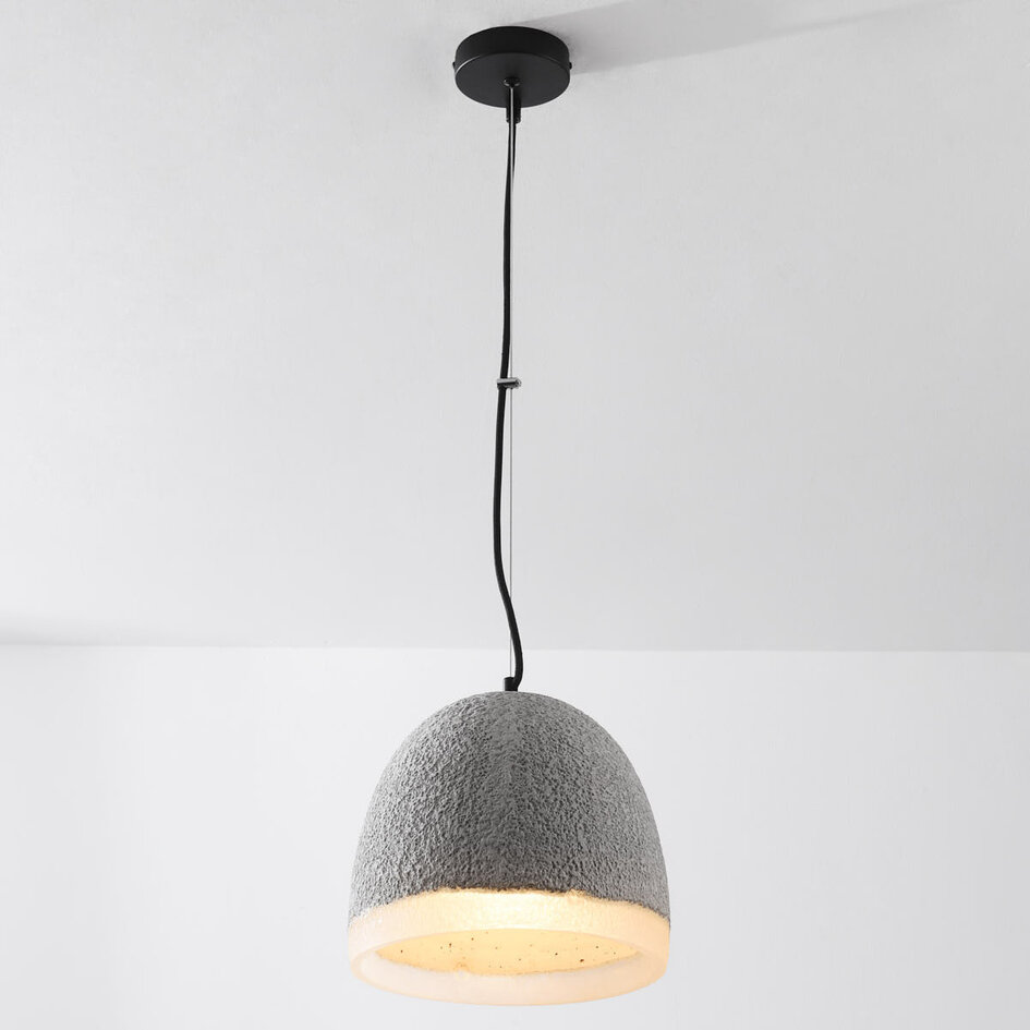 Wabi sabi-pendellampa Grava med cementlook