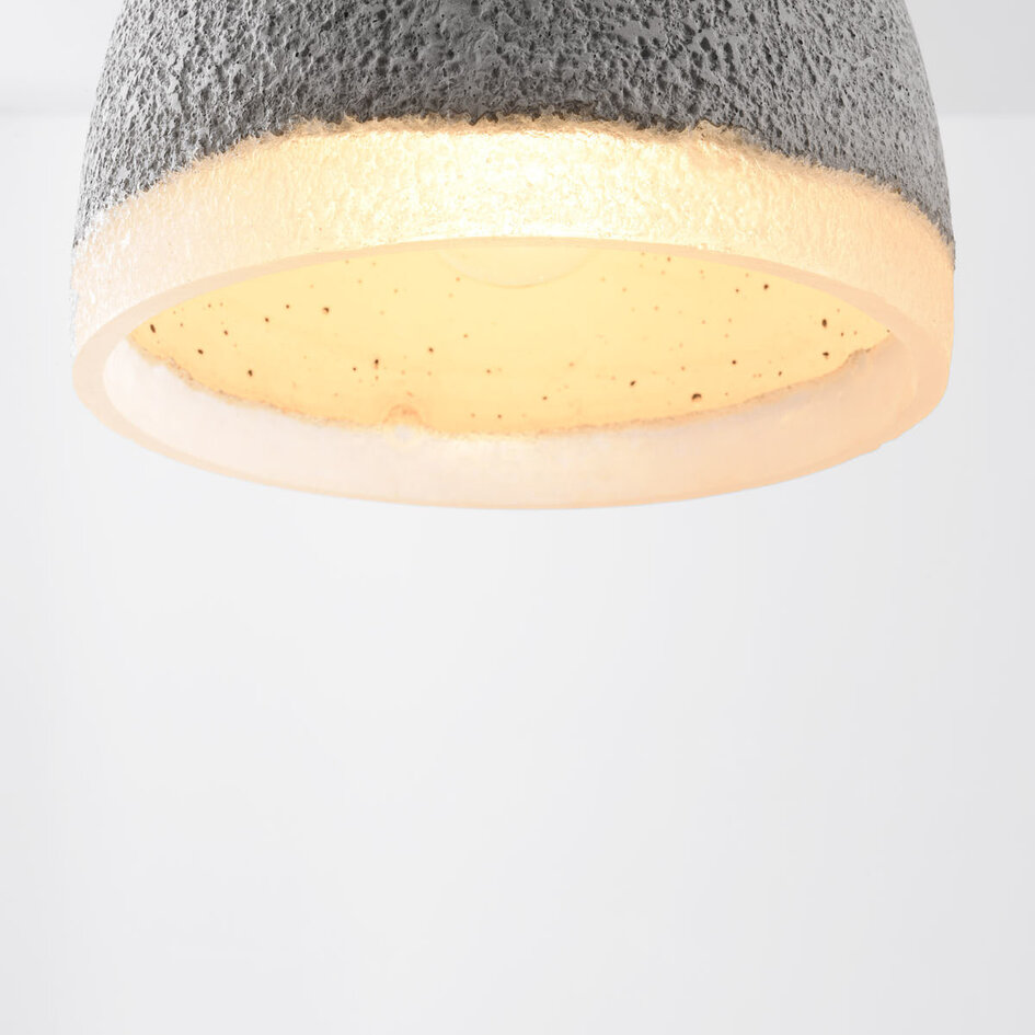 Wabi sabi-pendellampa Grava med cementlook