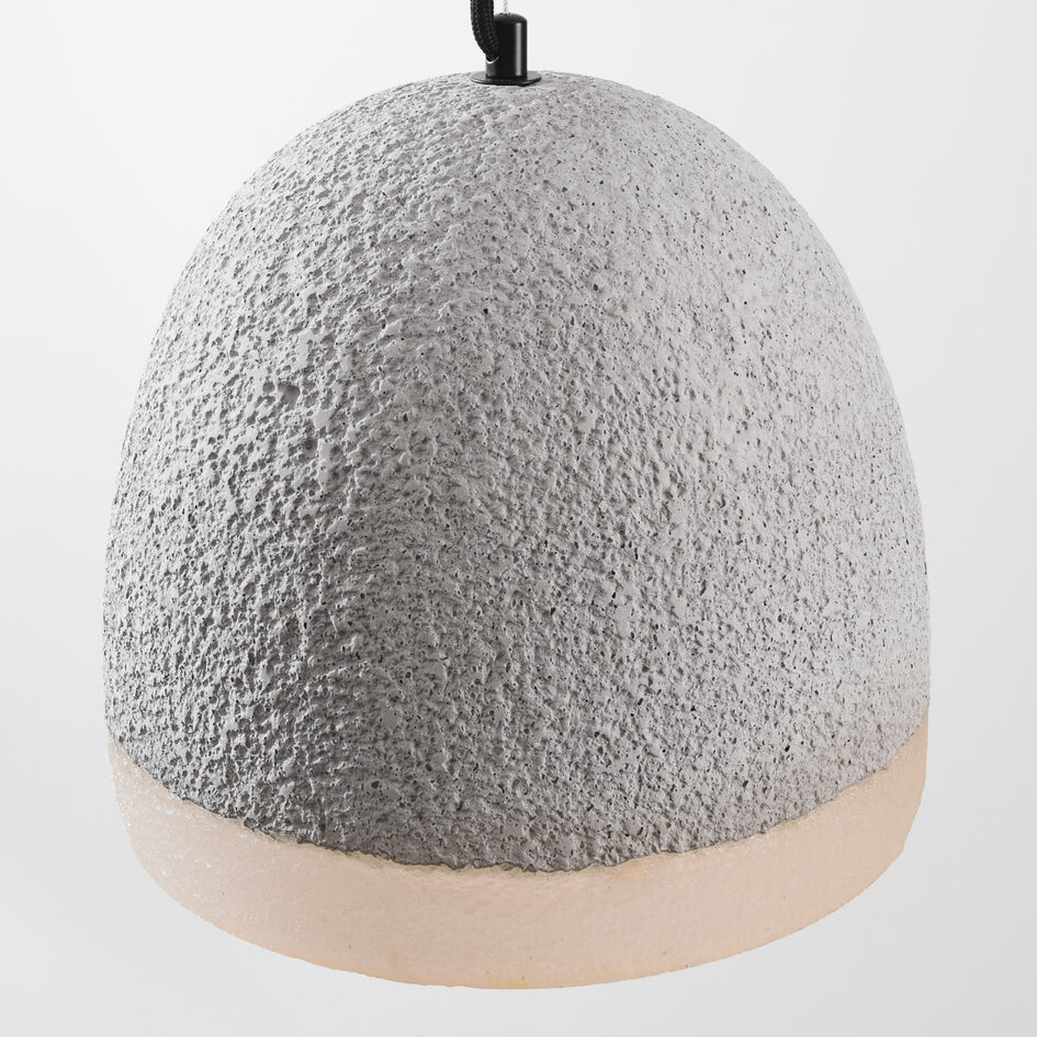 Wabi sabi-pendellampa Tura med två lampor med cementlook