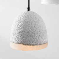 Wabi sabi-pendellampa Riva med tre lampor och cementlook