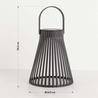 Designad solcellsdriven bordslampa Rayor - gråbrun med integrerad LED