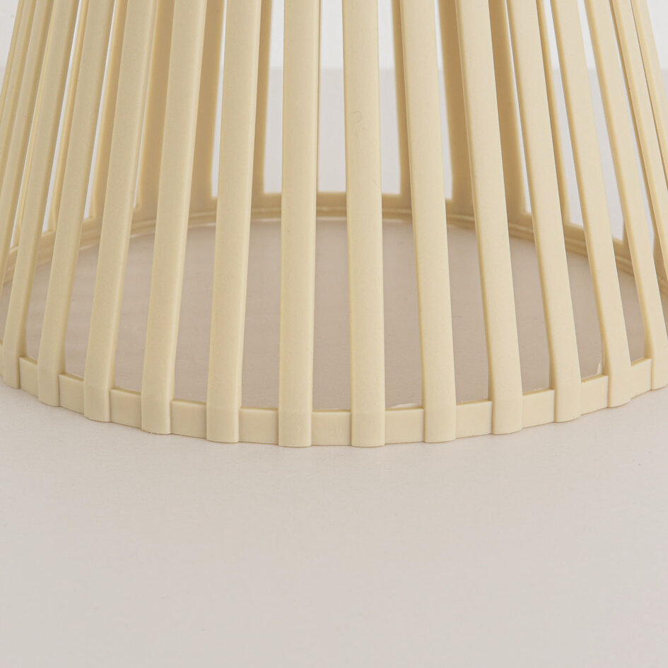 Designad solcellsdriven bordslampa Rayor - beige med integrerad LED
