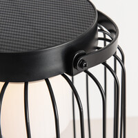 Solcellsdriven lykta Luxon - svart med integrerad LED