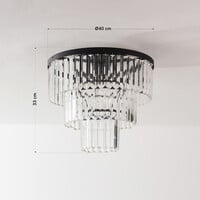 Lyxig taklampa med klart glas - Royce