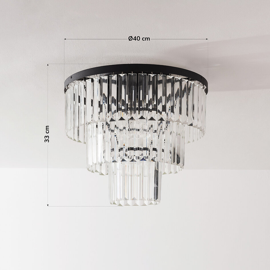 Lyxig taklampa med klart glas - Royce