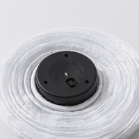 Solcellslykta Pyra – solcellsdriven hängande lampa av vitt nylon
