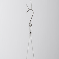 Solcellslykta Pyra – solcellsdriven hängande lampa av vitt nylon