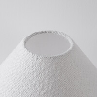 Bordslampa Tisch med skärm i linnebouclé - vit