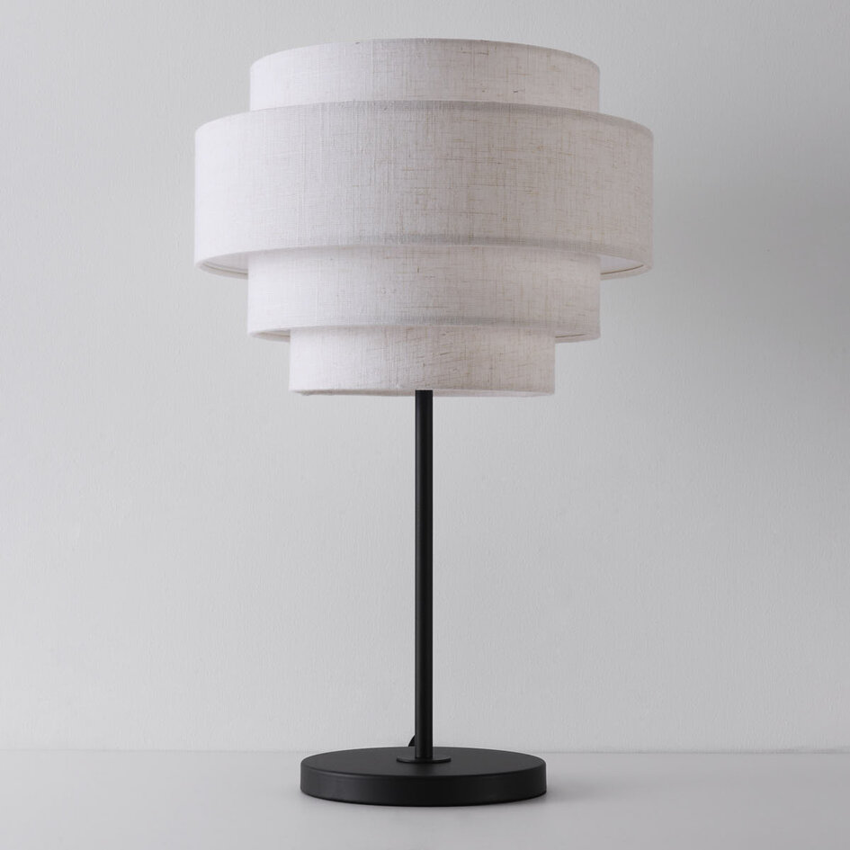 Bordslampa Masa med linneskärm i fyra lager