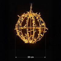 Dekorativ LED-ljusboll för utomhusbruk Ø30 cm – varmvit med 60 LED julbelysning