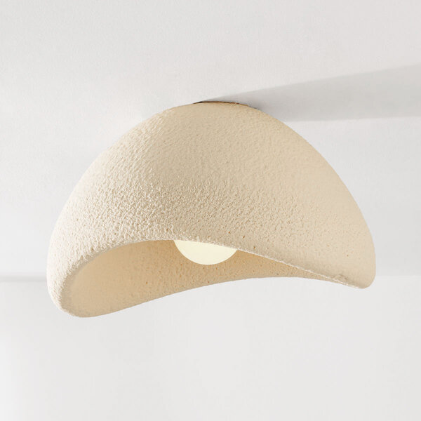 Wabi sabi-taklampa Concrete Aura 40 x 28 cm i sandbeige