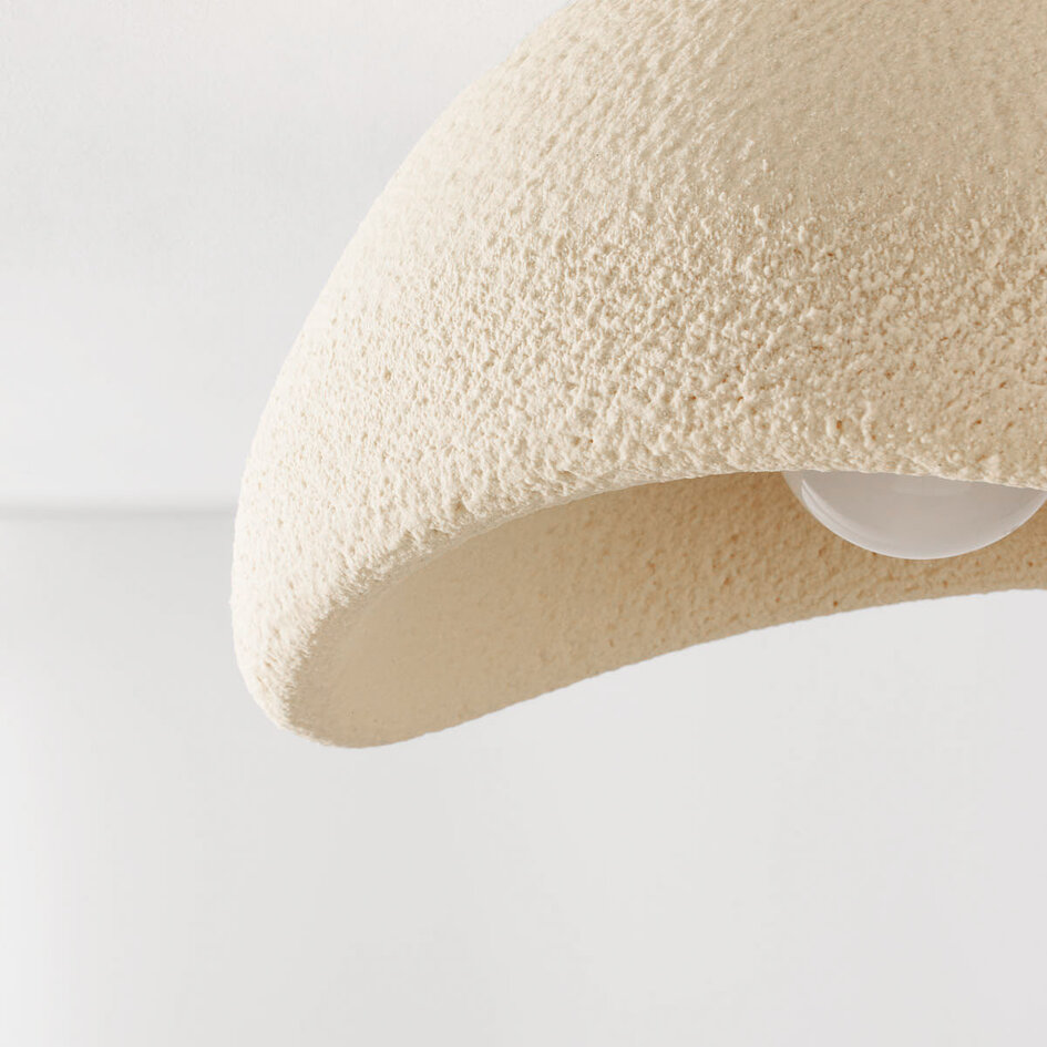 Wabi sabi-taklampa Concrete Aura 40 x 28 cm i sandbeige