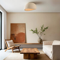 Wabi sabi-taklampa Stone Craft med steneffekt 48 x 38 cm - sandbeige