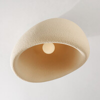 Wabi sabi-taklampa Stone Craft med steneffekt 48 x 38 cm - sandbeige