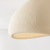 Wabi sabi-taklampa Stone Craft med steneffekt 48 x 38 cm - sandbeige