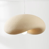 Wabi sabi-pendellampa Kawa med sandbeige steneffekt - 60 x 55 cm