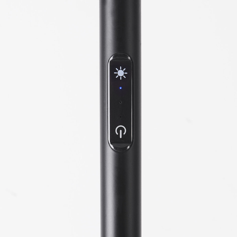Båglampa Talto i mattsvart med integrerad LED och touchdimmer