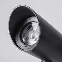 Set om 6 moderna, vinkelbara trädgårdsspotlights med fjärrkontroll – svart med dimbar LED