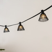 Lampslingeskärm med rottinglook i svart