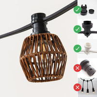Lampslingeskärm i mörk rottinglook
