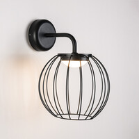 Designad utomhusvägglampa Eclipsa - svart med integrerad LED