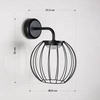 Designad utomhusvägglampa Eclipsa - svart med integrerad LED