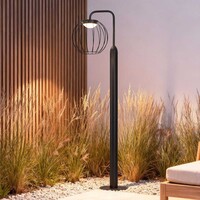 Modern stående utomhuslampa Eclipso - svart med integrerad LED