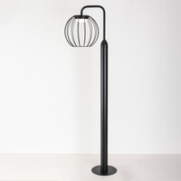 Modern stående utomhuslampa Eclipso - svart med integrerad LED