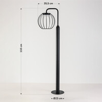 Modern stående utomhuslampa Eclipso - svart med integrerad LED