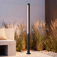 Stående utomhuslampa Corten - 90 cm svart med integrerad LED