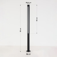 Stående utomhuslampa Corten - 90 cm svart med integrerad LED