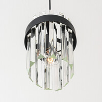 Modern pendellampa Elvira med tre lampor och lyxigt klart glas