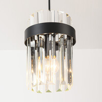 Modern pendellampa Elvira med tre lampor och lyxigt klart glas
