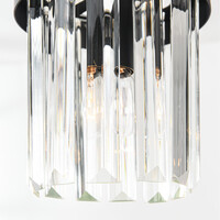 Modern pendellampa Elvira med tre lampor och lyxigt klart glas