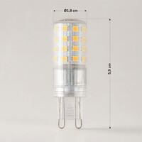 G9 LED-spotlight dimbar, klar 4,4 watt (2700K)